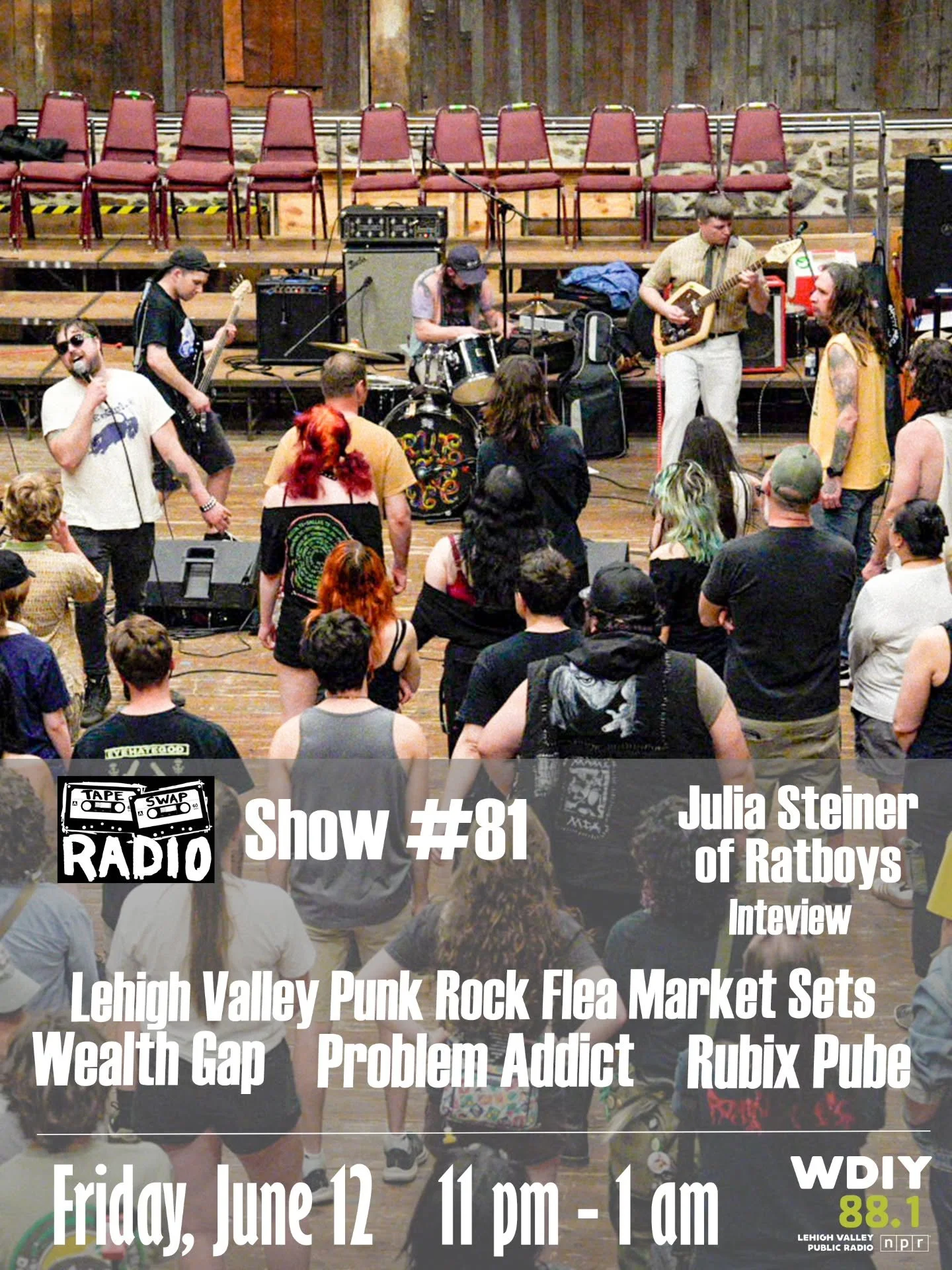 🚨 SURPRISE RADIO SHOW TONIGHT 🚨

We snuck our way into the @wdiyfm studios to air a new episode tonight, Friday, June 12, 2026 from 11 pm to 1 am!

Revisit the soothing sounds of the LV Punk Rock Flea Market with live sets from @wealthgaprdg, @prob