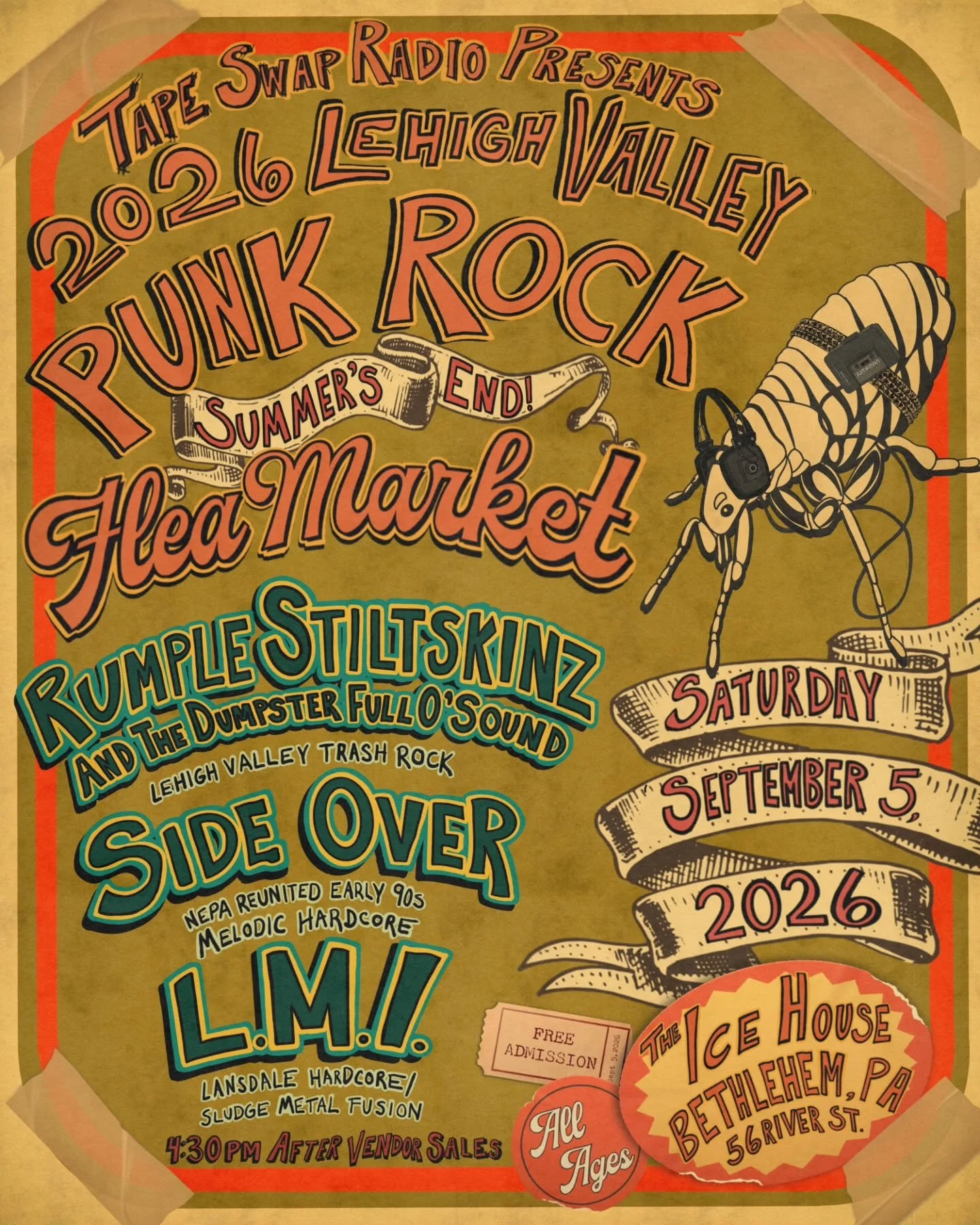 🔊⚡️ BAND ANNOUNCEMENT 🔊⚡️

We're excited to reveal the bands that are closing out the 2026 Lehigh Valley Summer's End Punk Rock Flea Market!

We'll once again have a free show in conjunction with the @icehouse.diy crew on the Ice House's main floor
