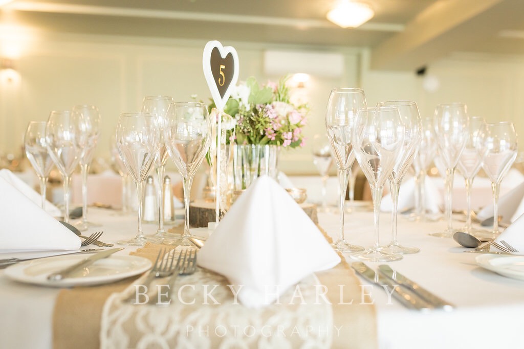 Wedding venue styling table decor Hartfordshire