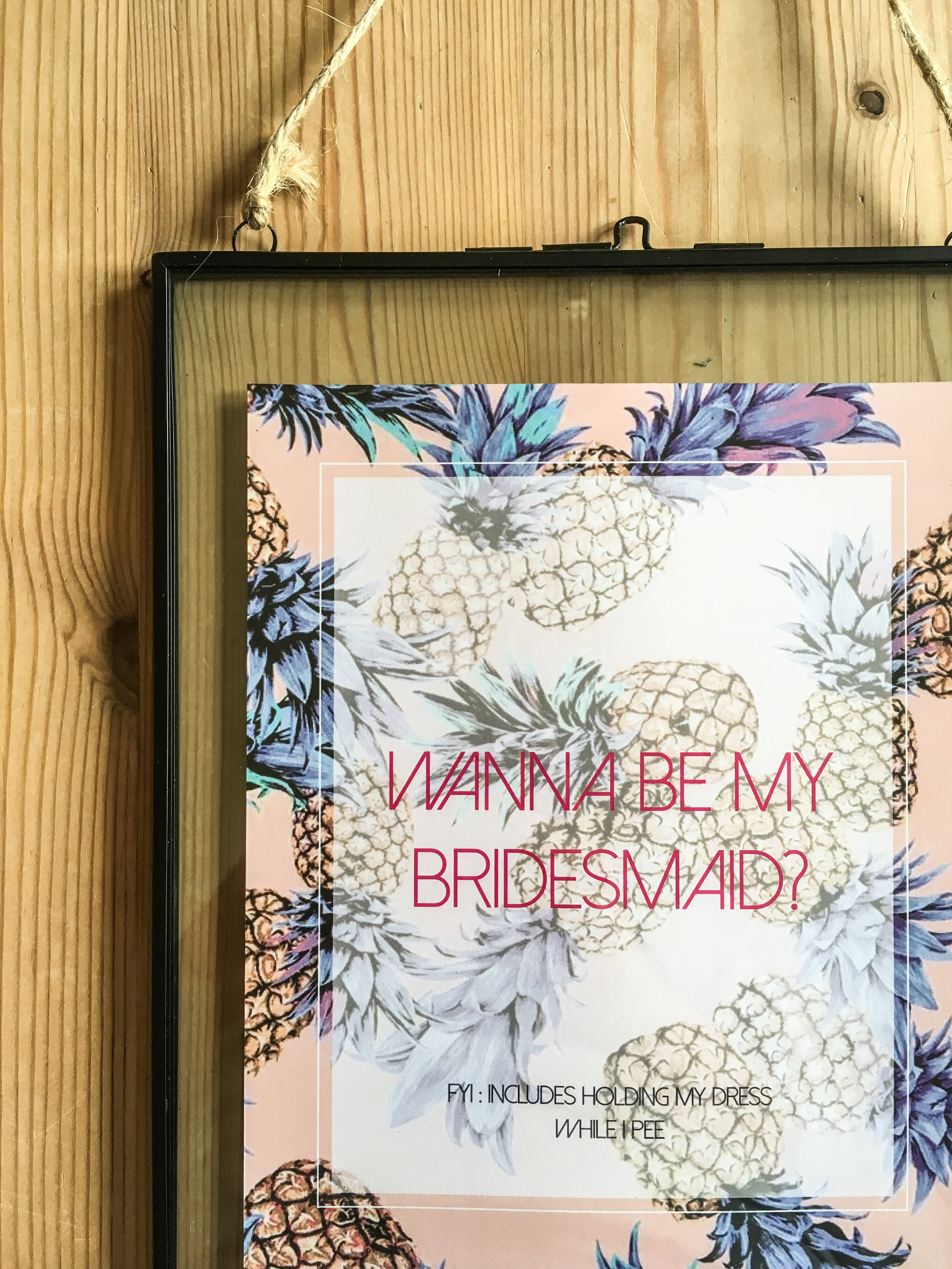 bridesmaid card in a from Sarah Ardrey designs hertfordshire