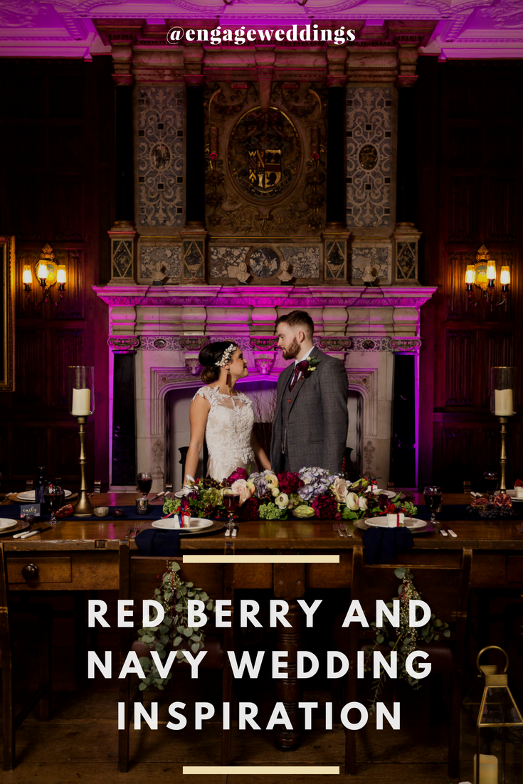 red berry and navy wedding inspiration hertfordshire wedding ideas