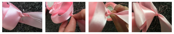 step 6 how to make a ribbon rose stem