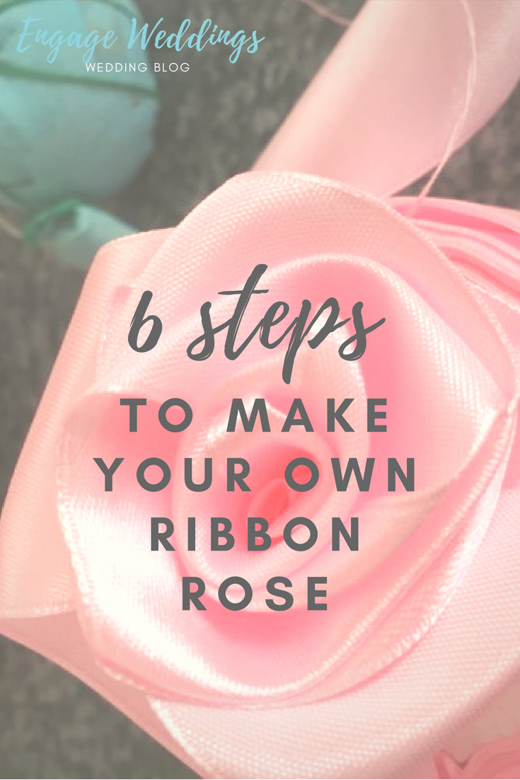 6 steps how to make your own ribbon rose diy wedding tutorial