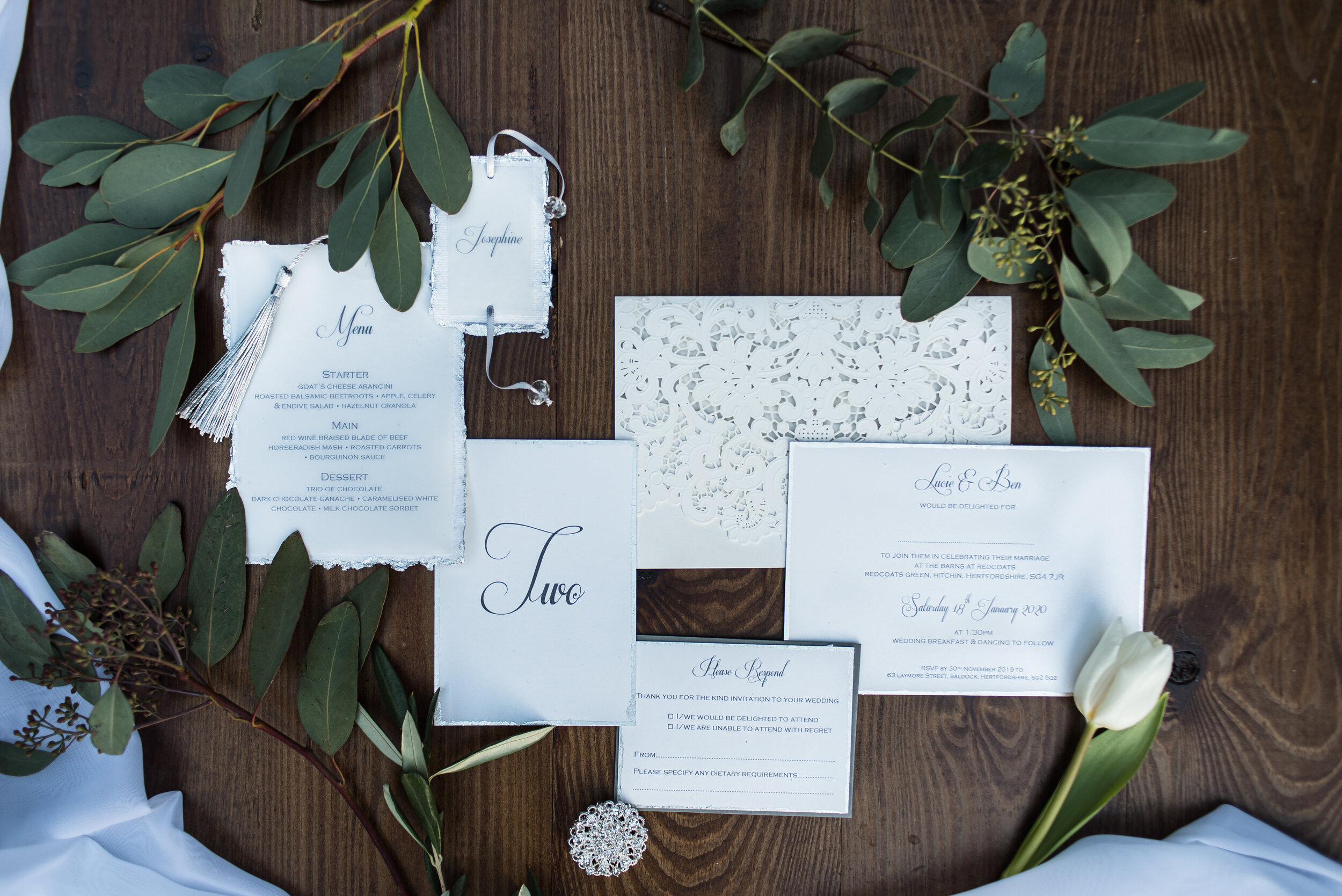 Winter Wedding Inspiration_White and Silver Stationery_Tiggity Boo_FJS Photography