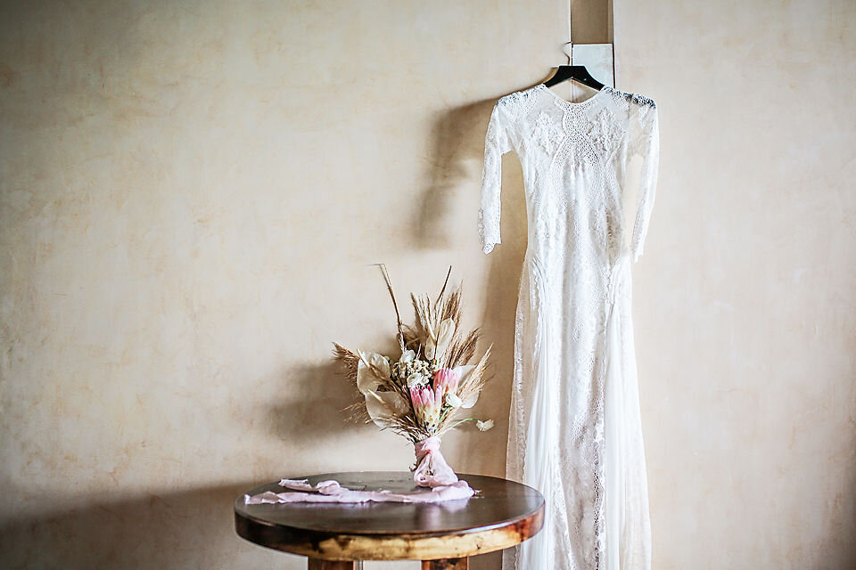 Tulum, Mexico_Wedding Elopement_Boho Bridal Gown_Cream and Peach_Victoria Mitchell Photography