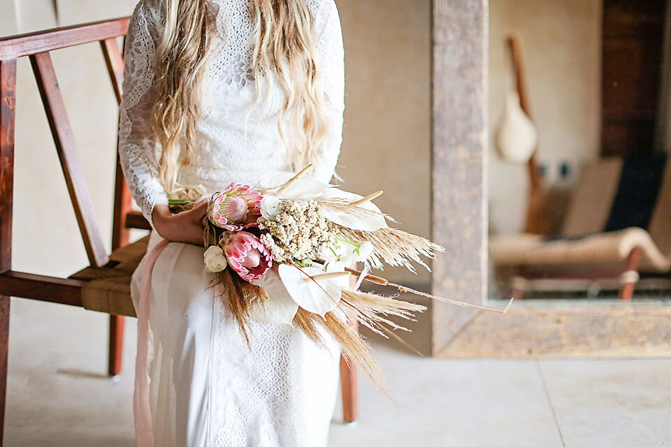 Tulum, Mexico_Wedding Elopement_Bridal Bouquet_Victoria Mitchell Photography