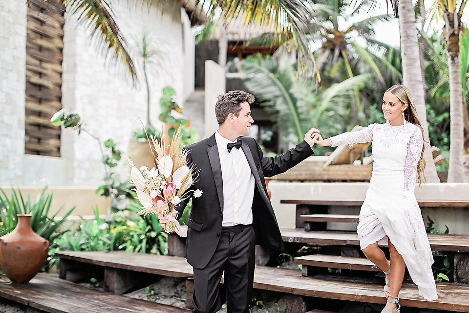 Tulum, Mexico_Wedding Elopement_Bride and Groom_Victoria Mitchell Photography