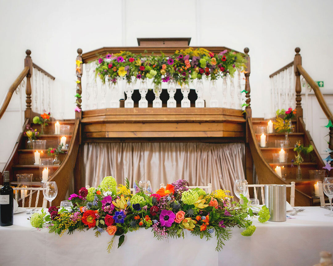 Kings Chapel Hertfordshire_Colourful Wedding Flowers_Katrina Matthews Photography