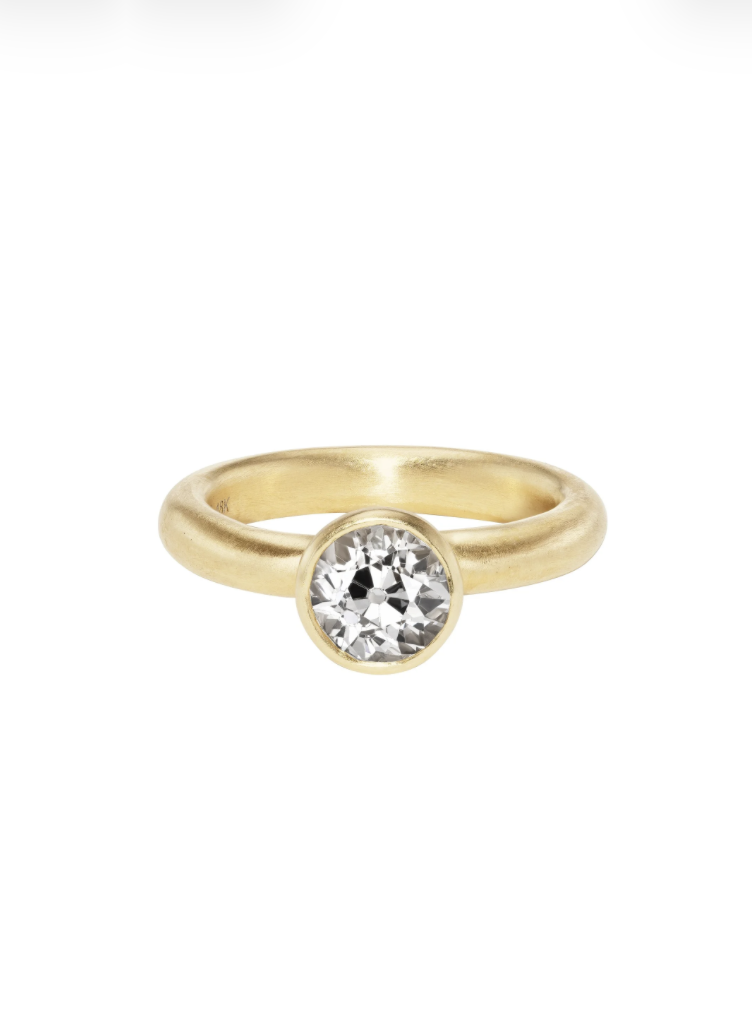 Solitaire Ring with old European cut diamond