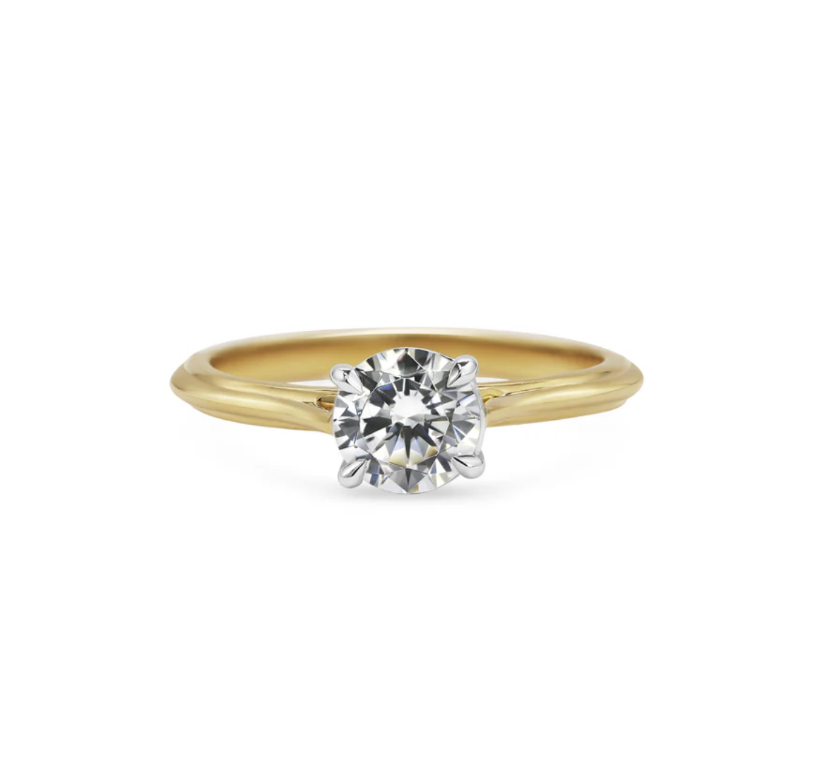 Solitair rwith a ound diamond