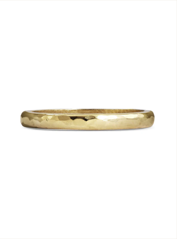 Hammered wedding band