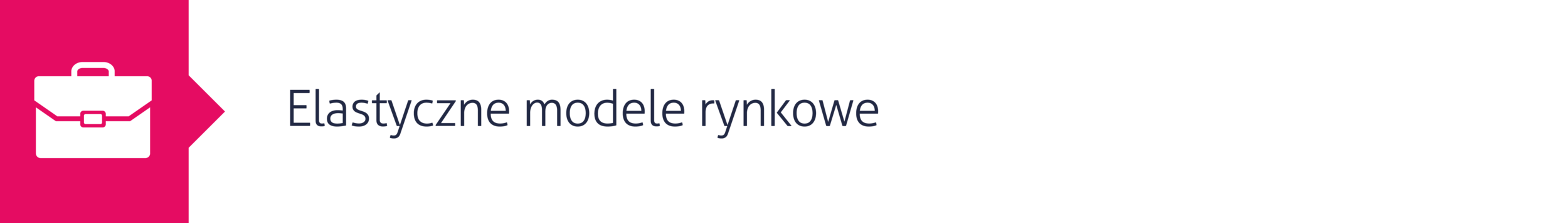 10. Elastyczne modele rynkowe