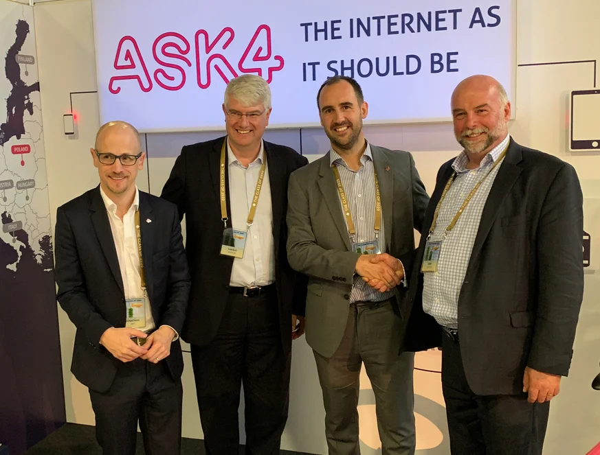 From left to right: Jonathan Burrows, CEO ASK4, Harald Hubl, Investment Director MILESTONE, Jon Thornhill, Commercial Director ASK4, Gary Clarke, CEO MILESTONE