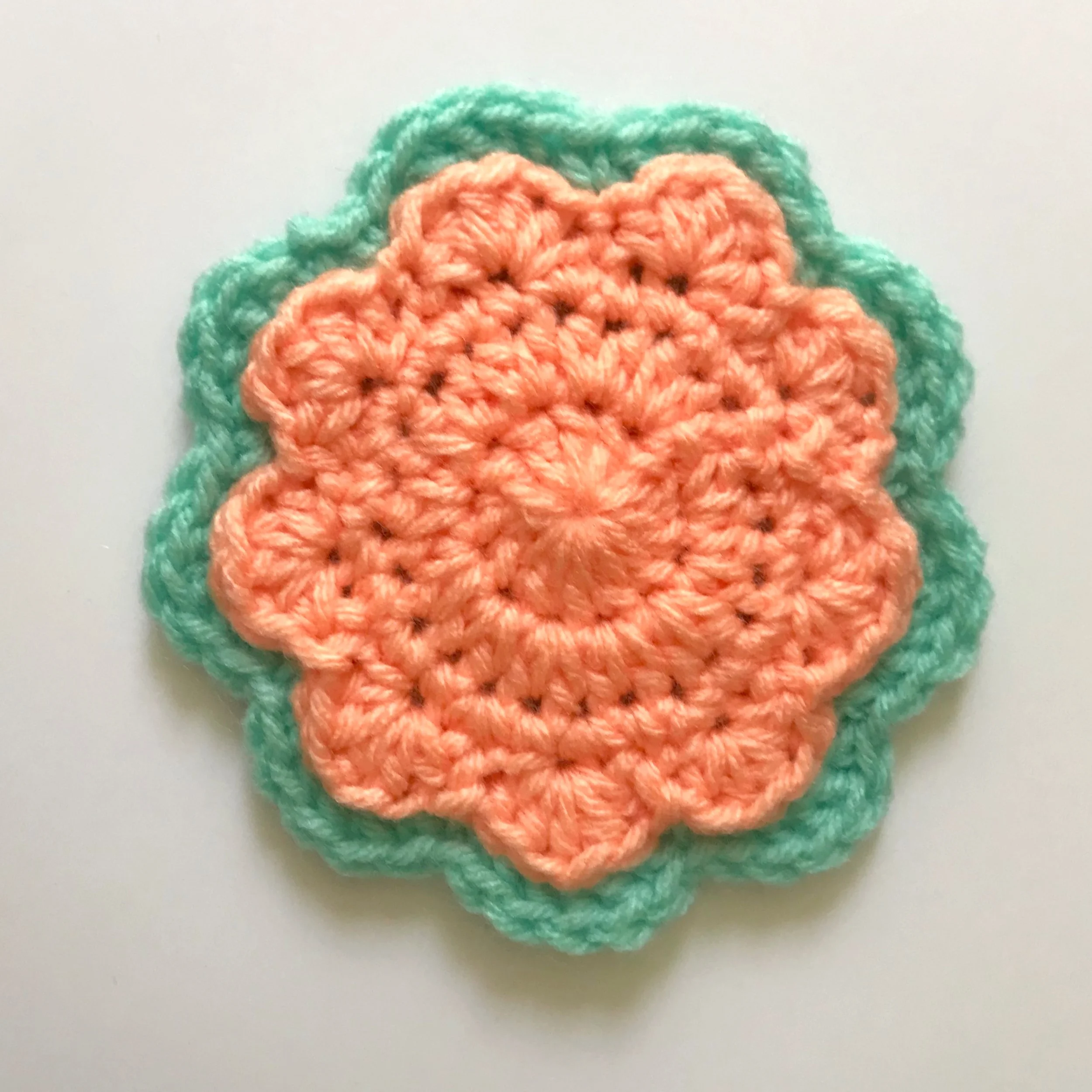 Double Layer Flower Applique — Crochet Patterns and Theory