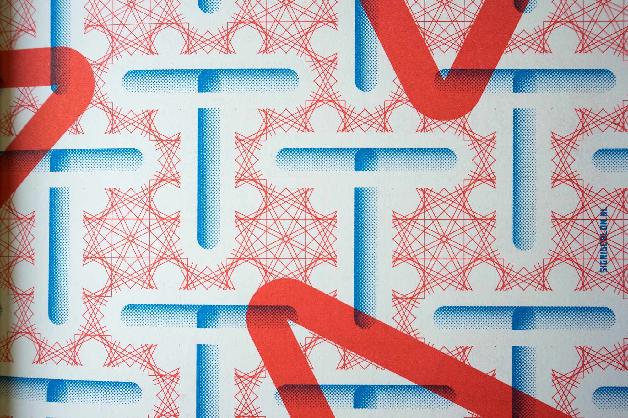 Detail of inside cover by Sigrid Calon