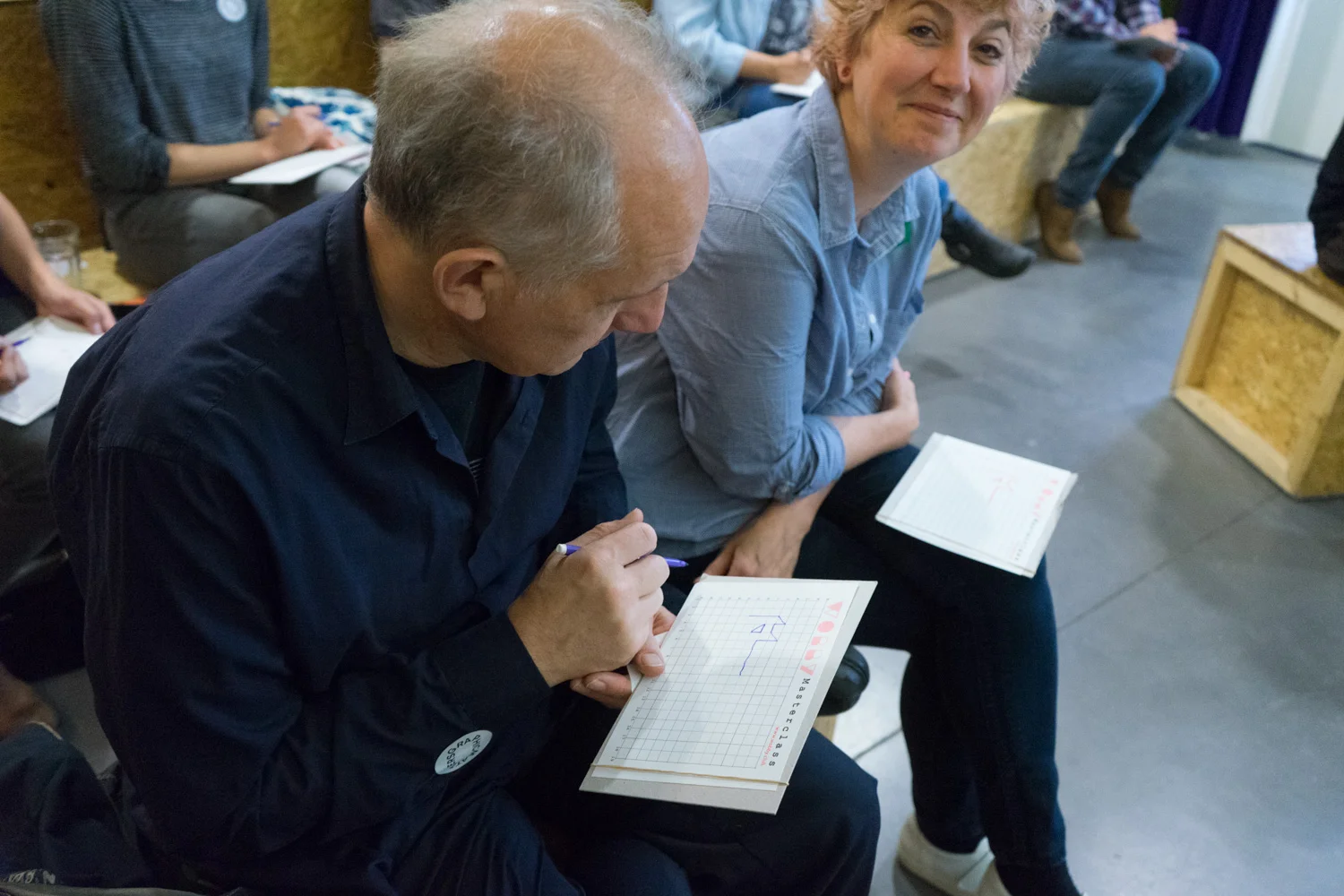 The audience in full concentration while participating in the Wobby Masterclass