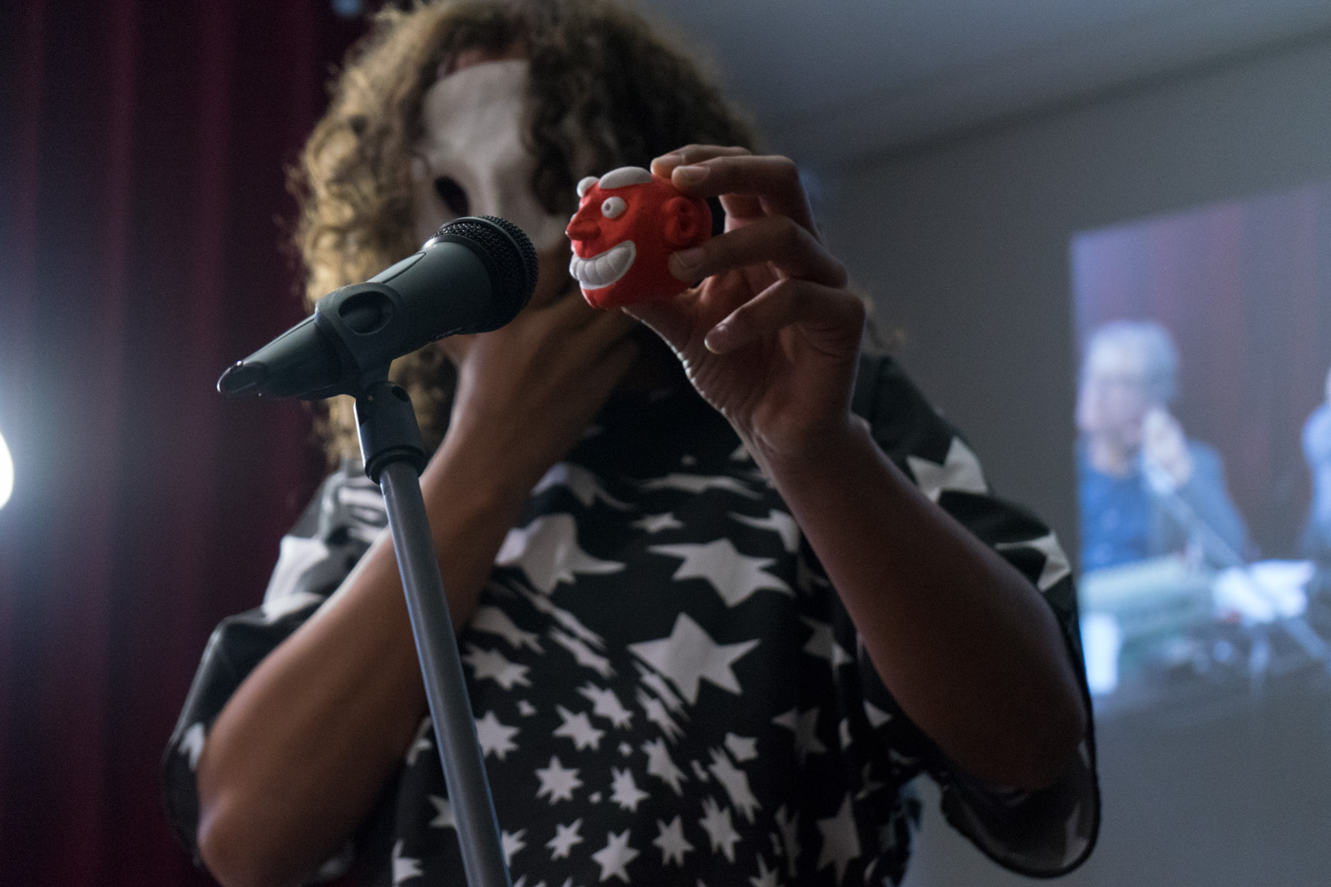 One half of duo Jip Piet performing live