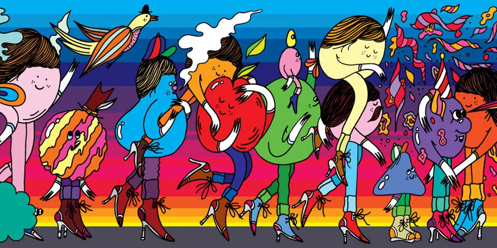 Parade, a 28 page long procession of characters by Merijn Hos