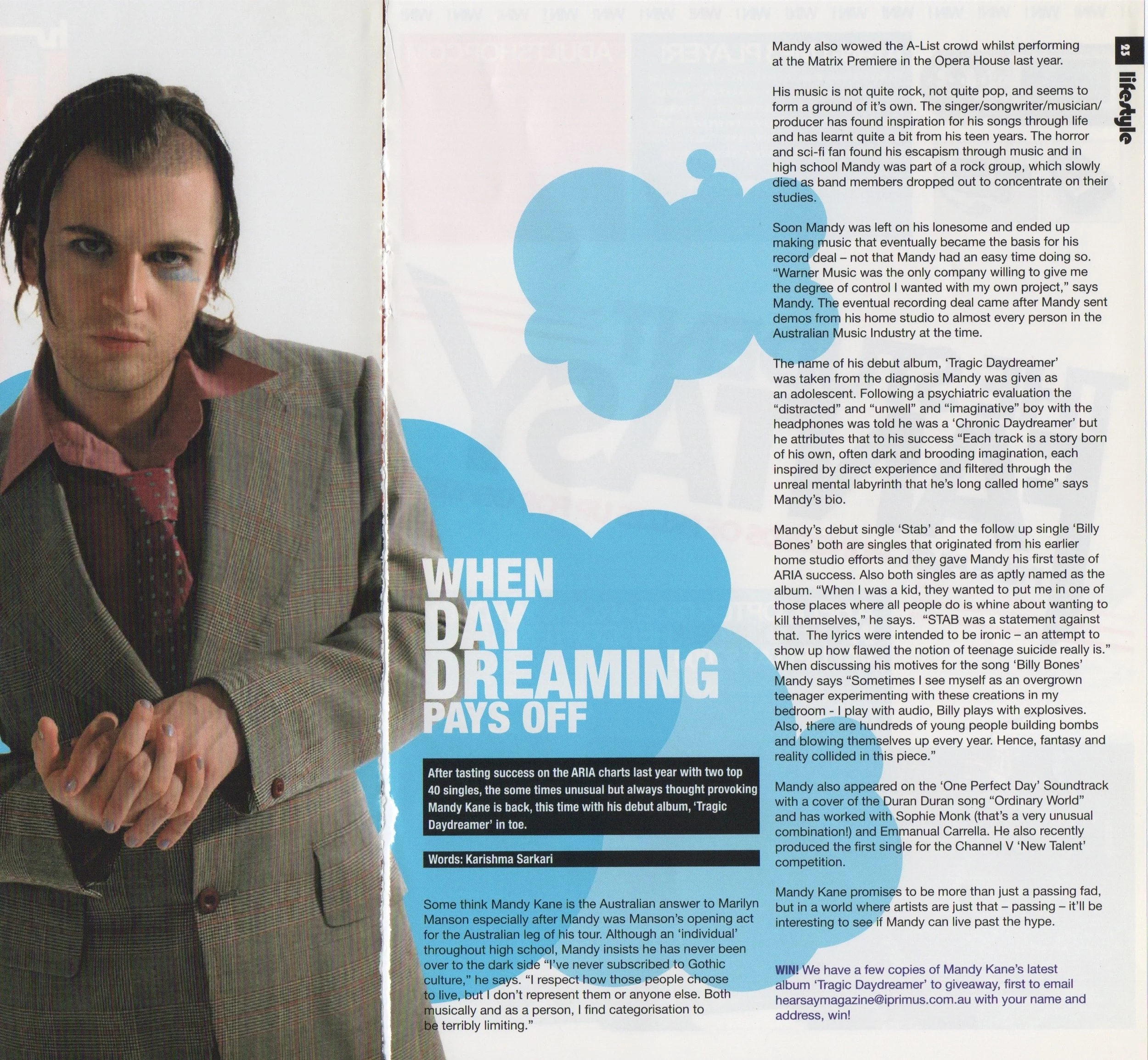 Mandy Kane Feature Article - Hearsay Magazine