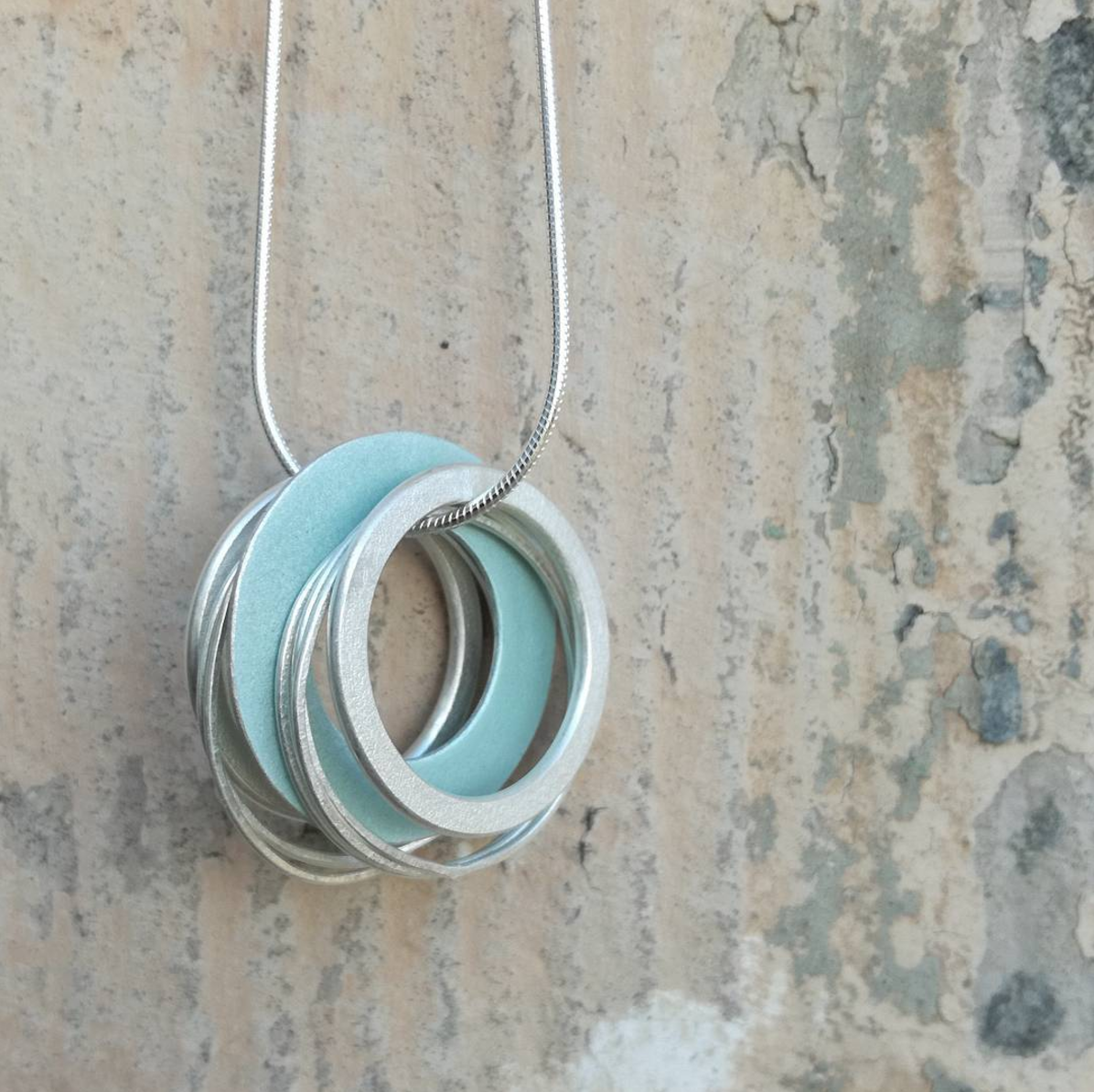 Enamel Hoop Pendant