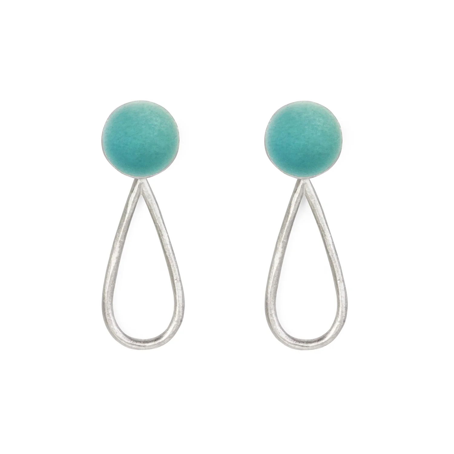 Grace-Girvan-Jewellery-Turquoise-circle-and-teardrop-earrings-enamel-contemporary-scottish-silver-jewellery-scotland-orkney.jpg