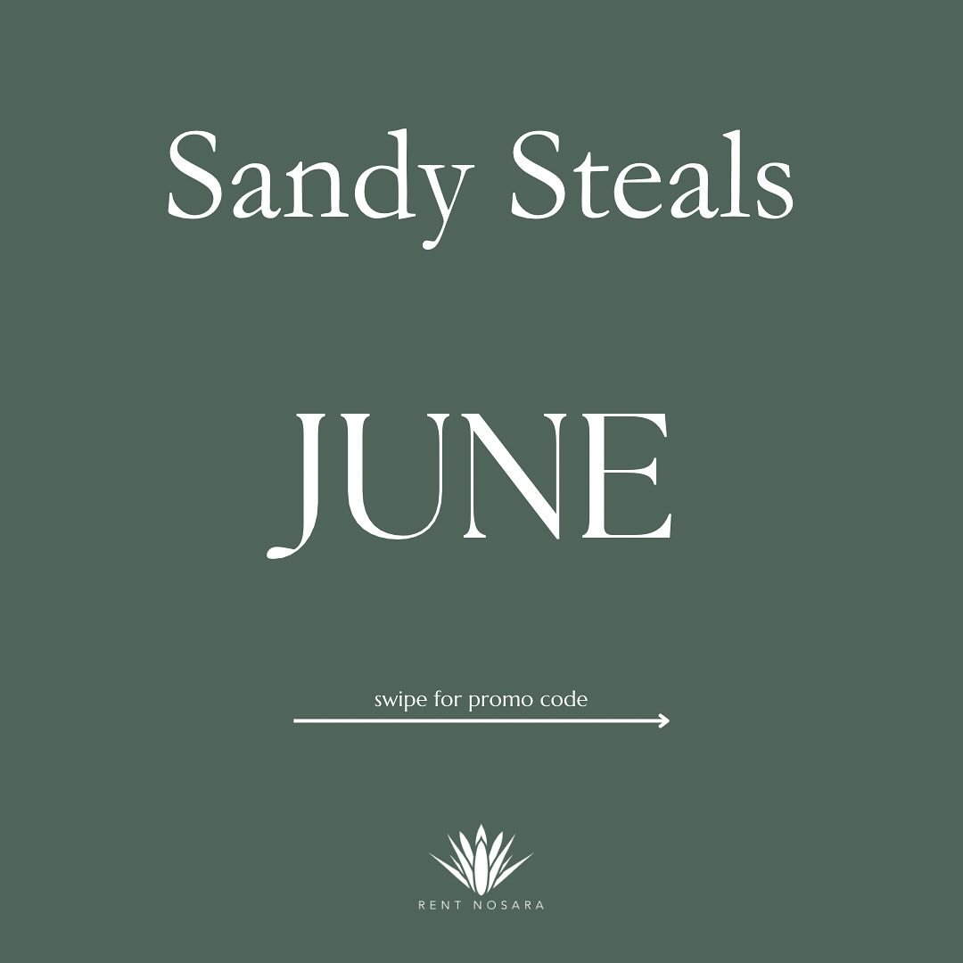 Sandy Steals Alert! ☀️🌿

June is here&mdash;and so is your chance to save during Nosara&rsquo;s lush green season!🌳

Book 4+ nights and get 10% off your stay at most Rent Nosara properties.

🔹 Book anytime in June
🔹 Stay between June 1 &ndash; Oc