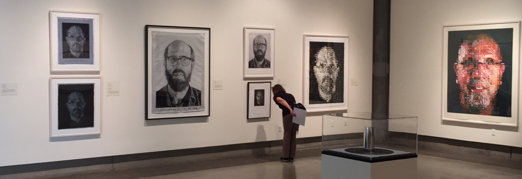 Chuck Close exhibit, Schneider Museum of Art, Ashland, Oregon.