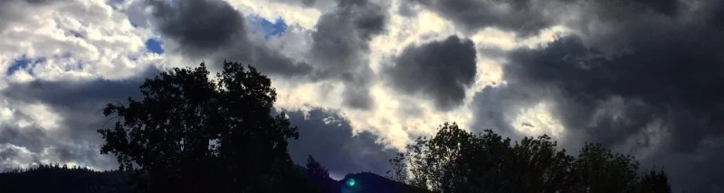 Siskiyous in silhouette.