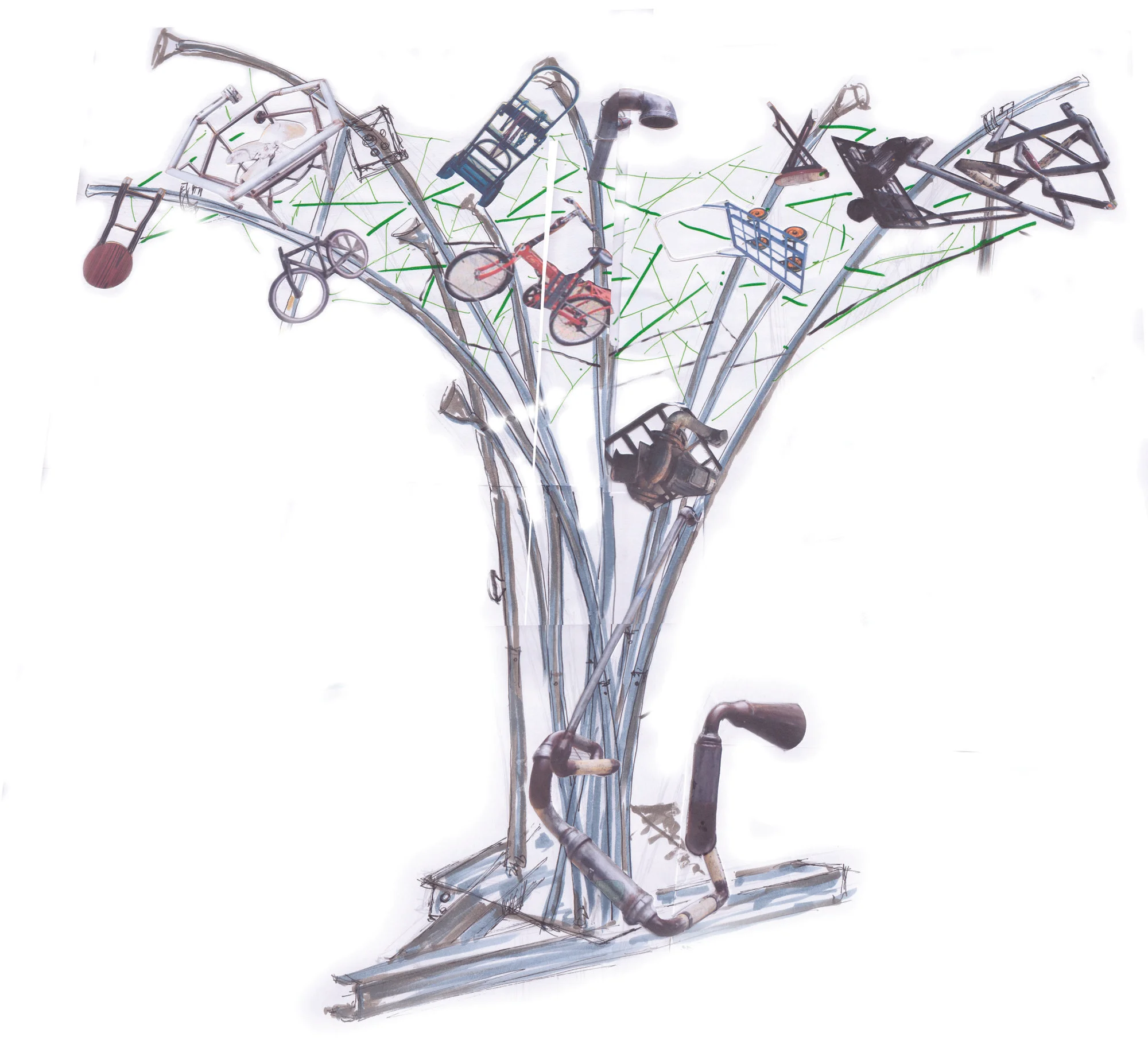 2017年，我的許願樹草圖。