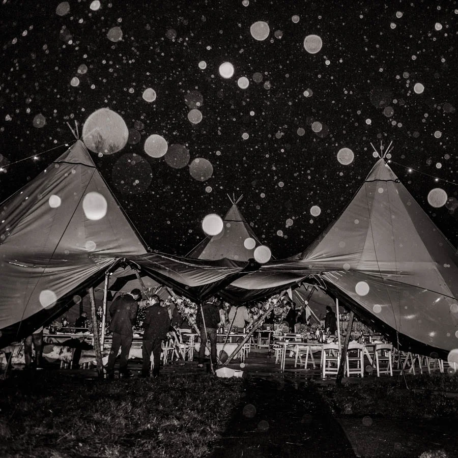 Rainy Tipi Wedding Photos