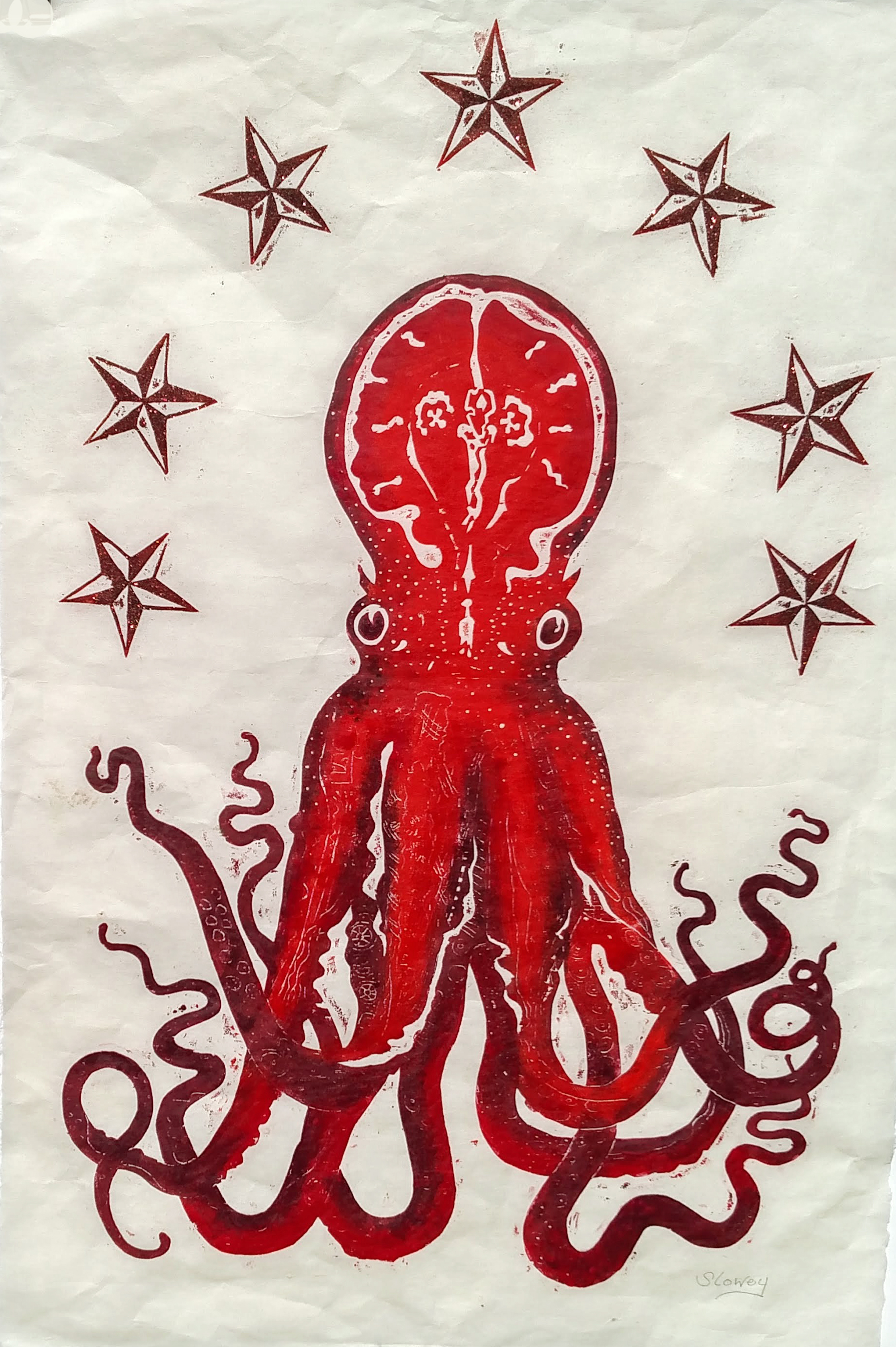 red octopus woodcut Slowey 2018 36 x 24 in.jpg