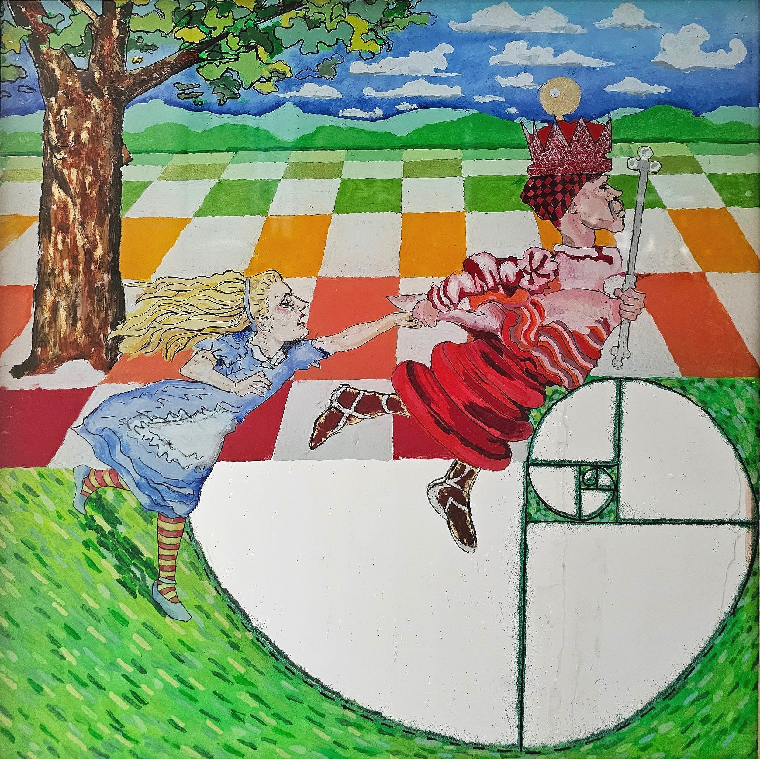"Entangled Majesty: The Crimson Conductor of Wonderland" 2023