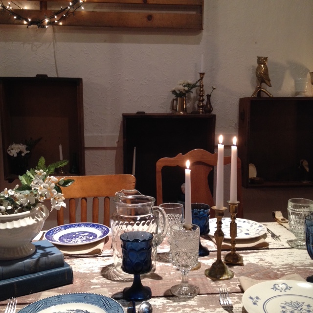 Blue and White table.JPG