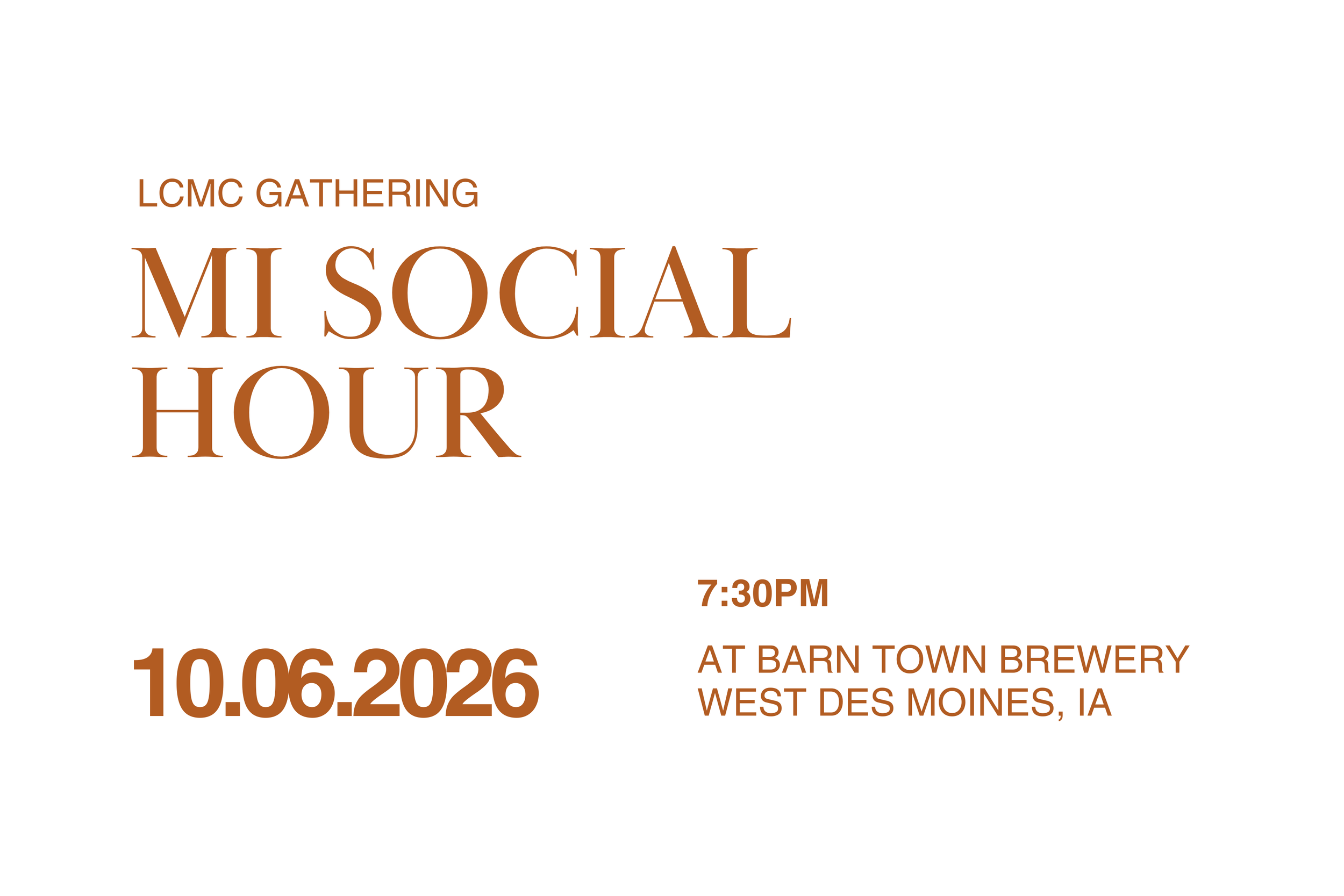 Social Hour at LCMC Annual Gathering
