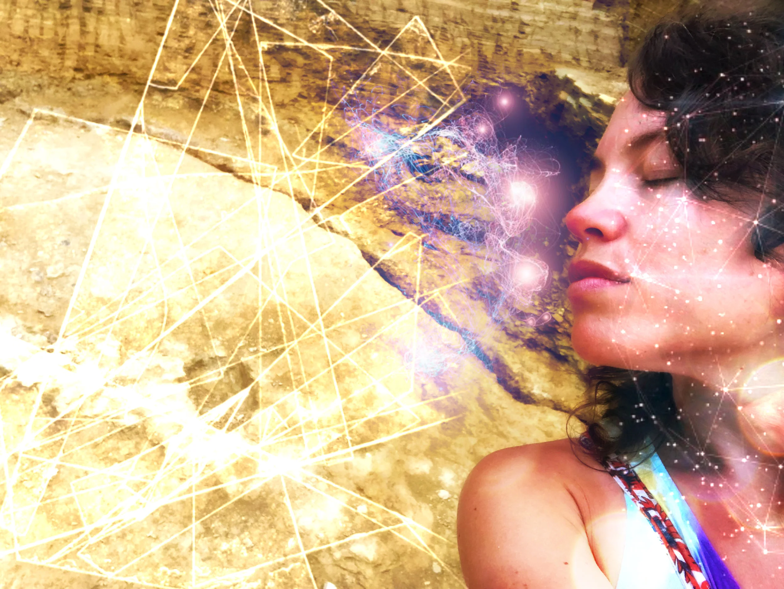 Me beside newly excavated aspects of the Bosnian Pyramid of the Sun *my textured art is an attempt to visually relay to you the DEEP FEELING STATES & Supersensible Sight that I experience on my journey through life (otherwise known as SYNETHESIA or the blending of the senses).