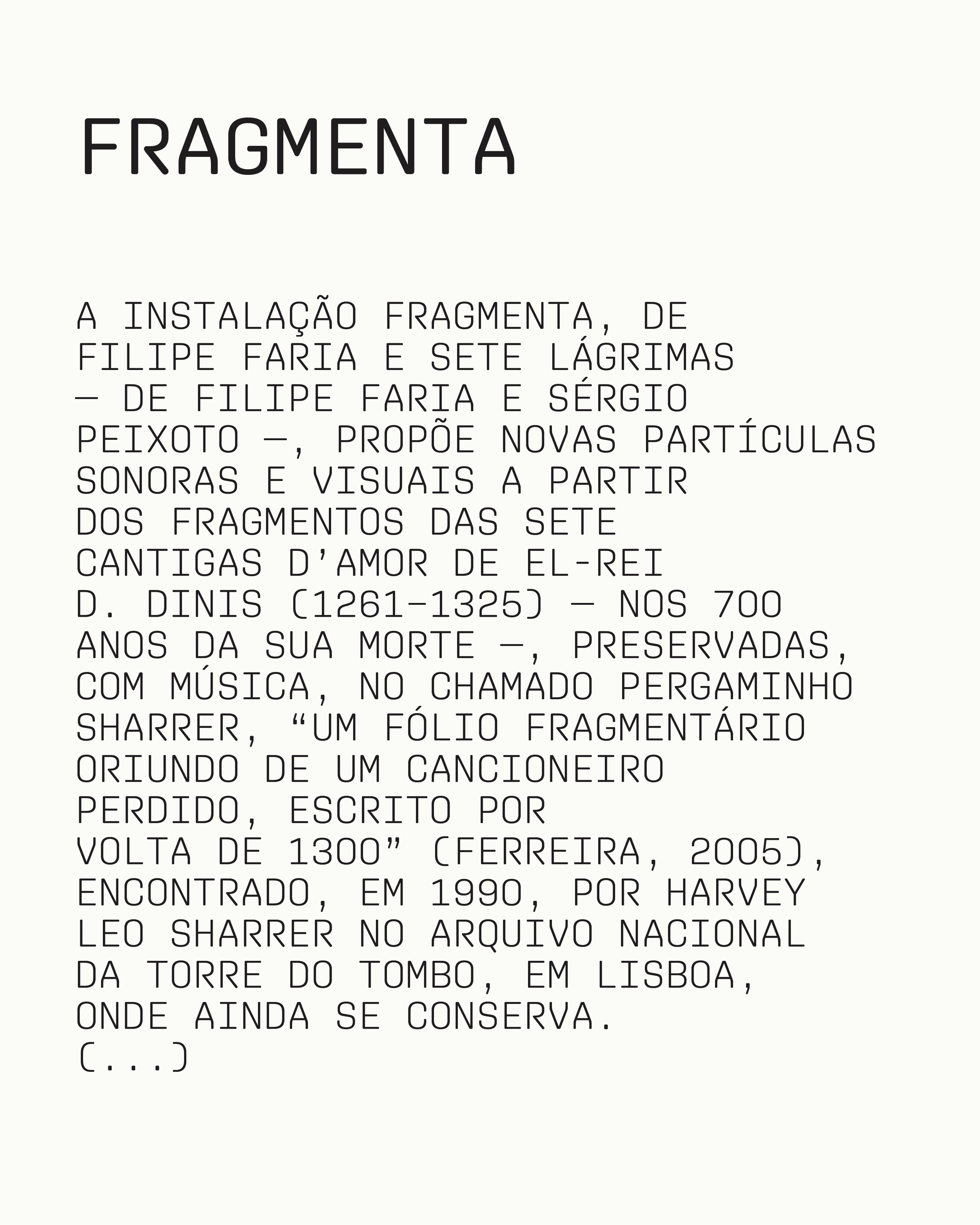 fragmenta - Filipe Faria Sete Lágrimas @ CAPUCHOS 6 © Arte das Musas 2026.png