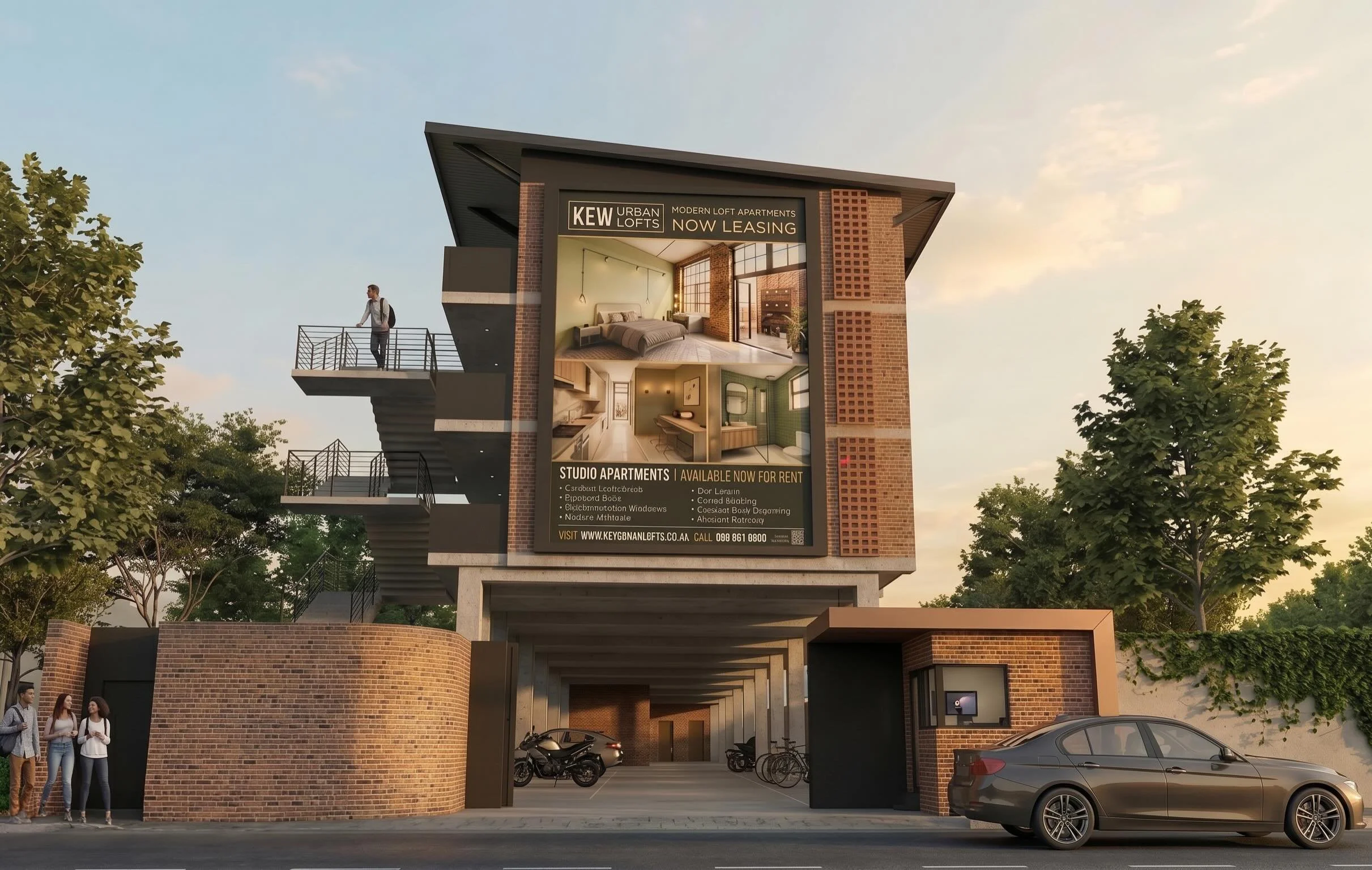 Kew Studio Apartment block design - ICONIC ARCHITECTURE 0833645511