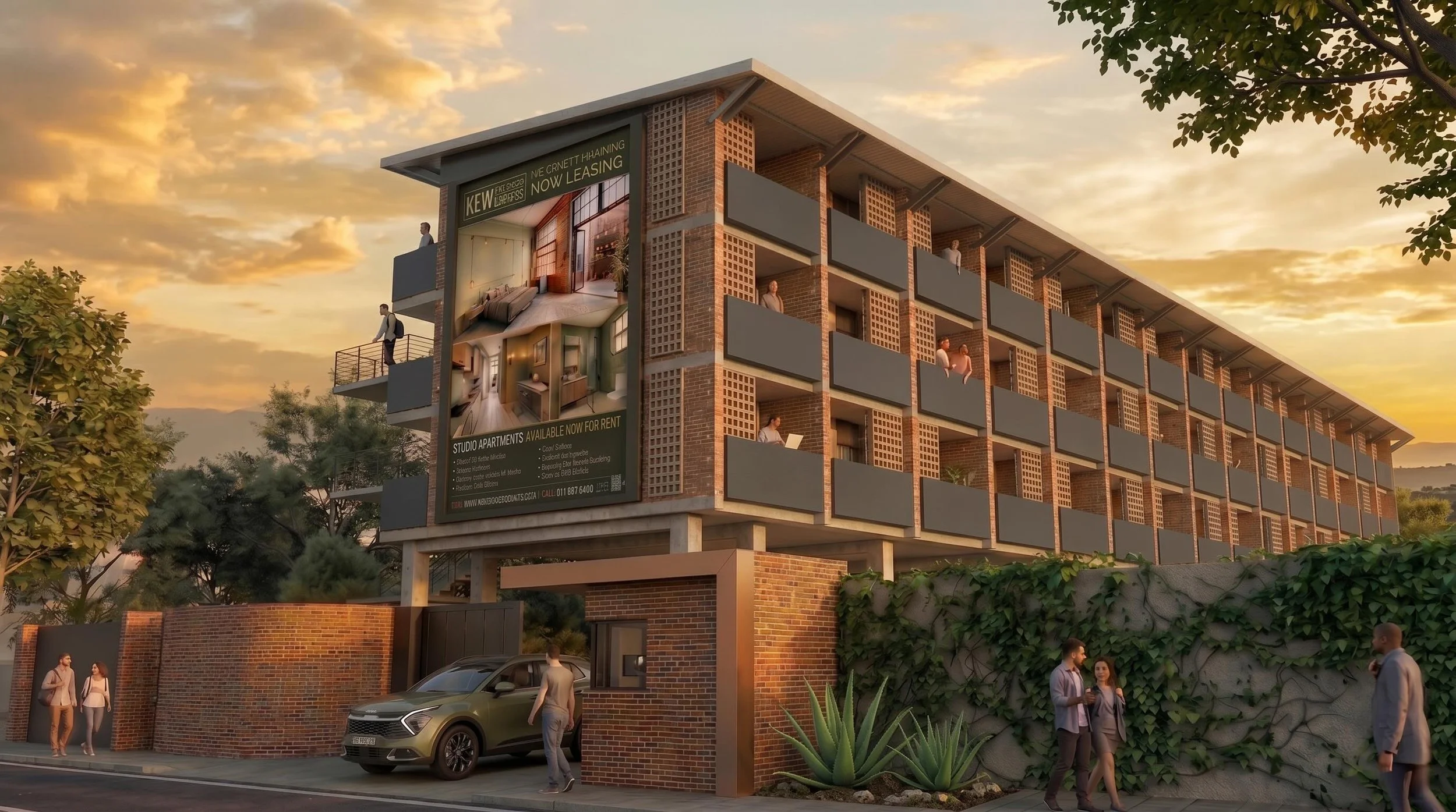 Kew Studio Apartment block design - ICONIC ARCHITECTURE 0833645511