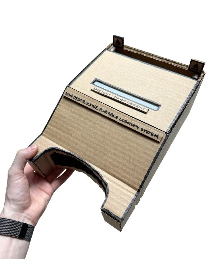Find yourself in a daily Existential Floor Lay? Searching for a lobotomy without the permanence of a spike up the nose?

Enjoy our new Non-Destructive Portable Lobotomy System! Transport yourself to your happy place and enjoy the view from your plant