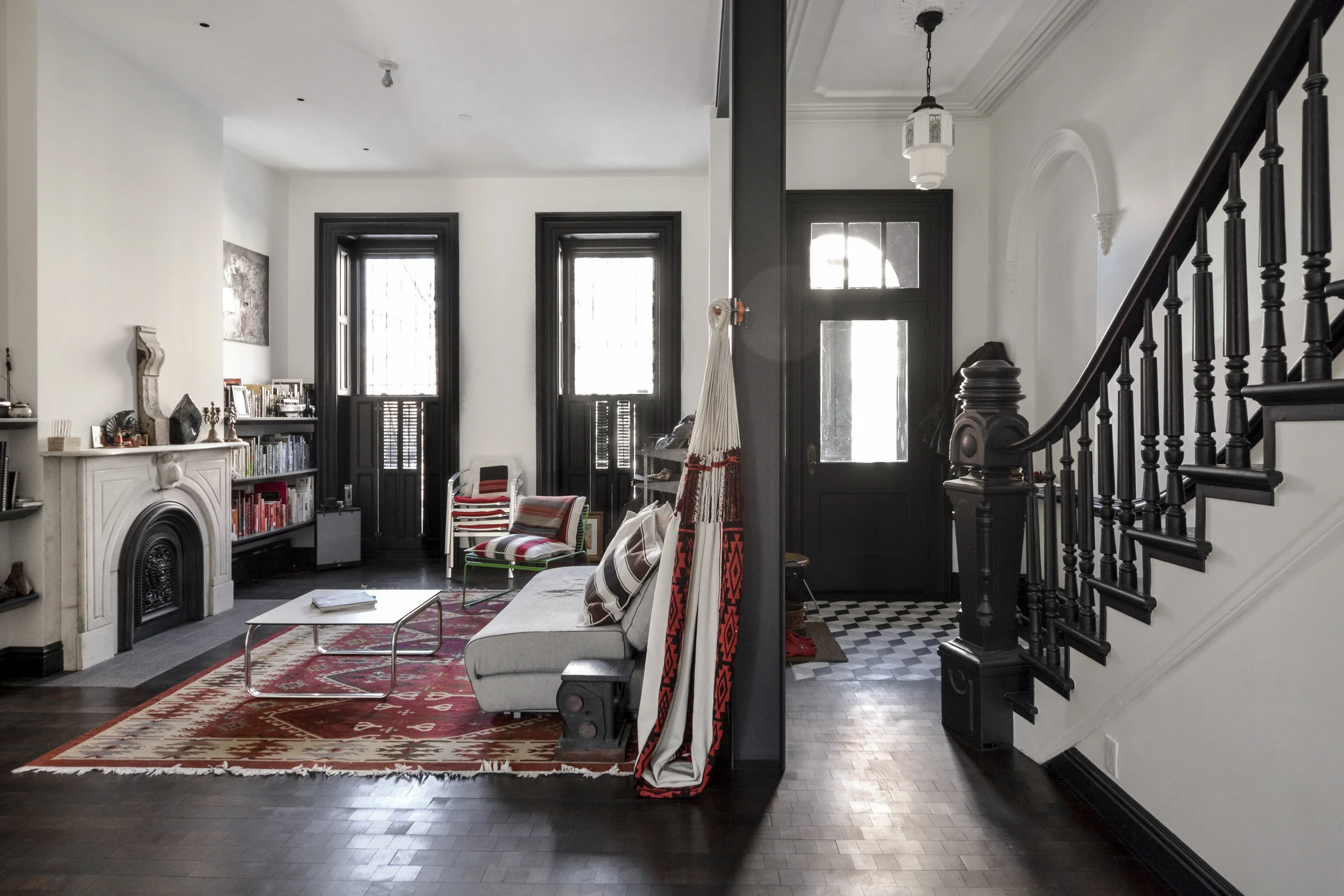 Living room and front entry