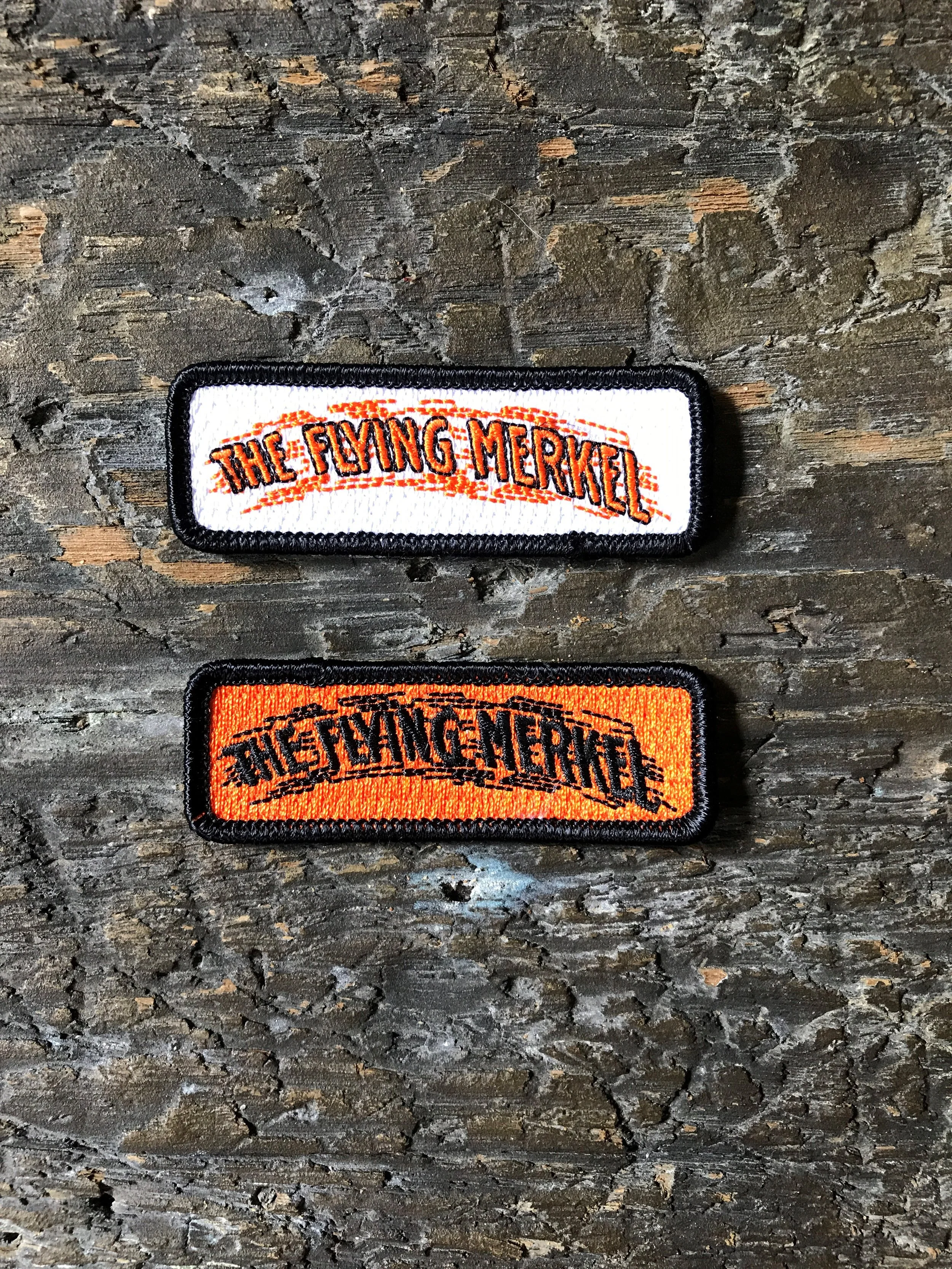 The Flying Merkel embroidered patch