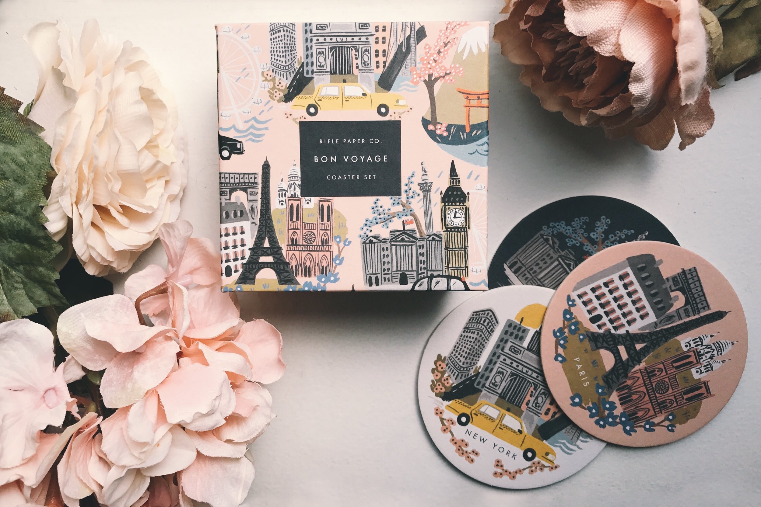 rifle paper co coasters at the qg