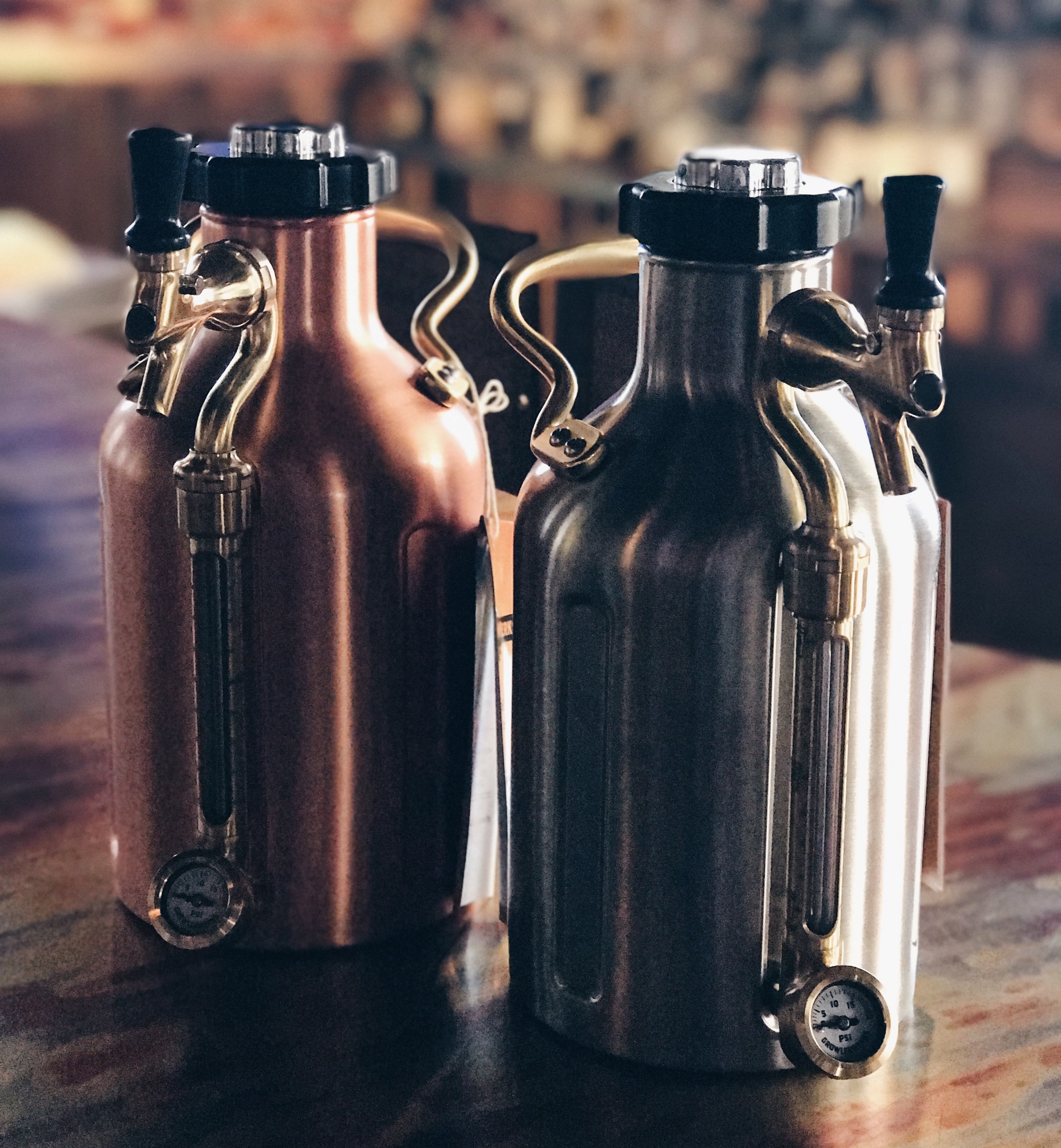 The Ukeg comes in copper, and stainless steel.