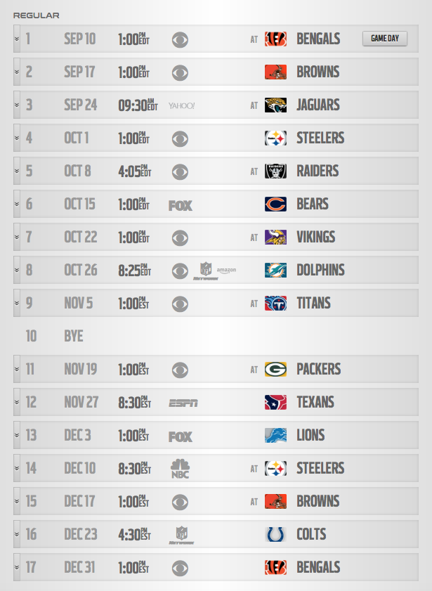 Raven's 2017 Schedule at the QG