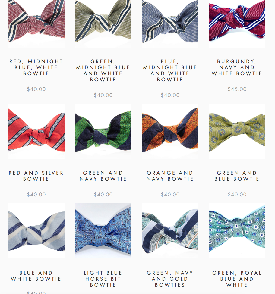 Go online to see the rest of our bowtie options.