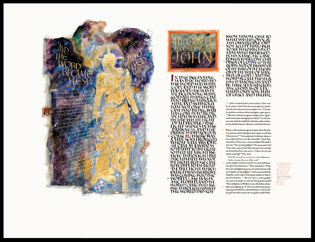 The Saint John's Bible - the beginning of the Gospel of John