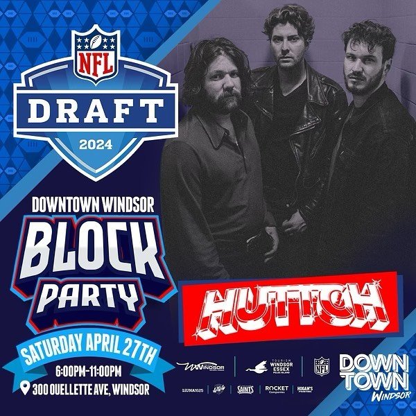 WINDSOR! Tonight&rsquo;s the night for a block party Downtown! 300 block of Ouellette Ave 🏈 We have a wicked set planned so let&rsquo;s hit it Saturday night! We are up at 8:30pm but there will be music starting at 6pm! #golions