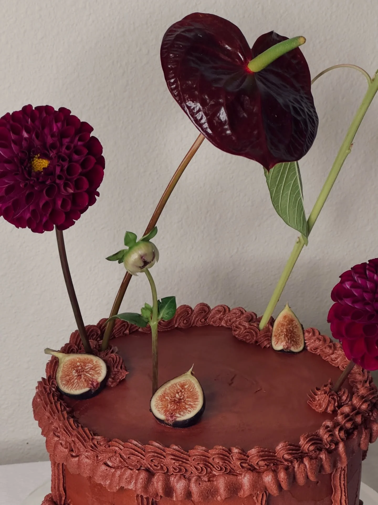 this is 33! every day I become more myself &mdash; lucky to be surrounded by people who make life worth living and cake worth eating. 
almond cake with almond mascarpone filling, fig jam, toasted slivered almonds &amp; almond buttercream. design very