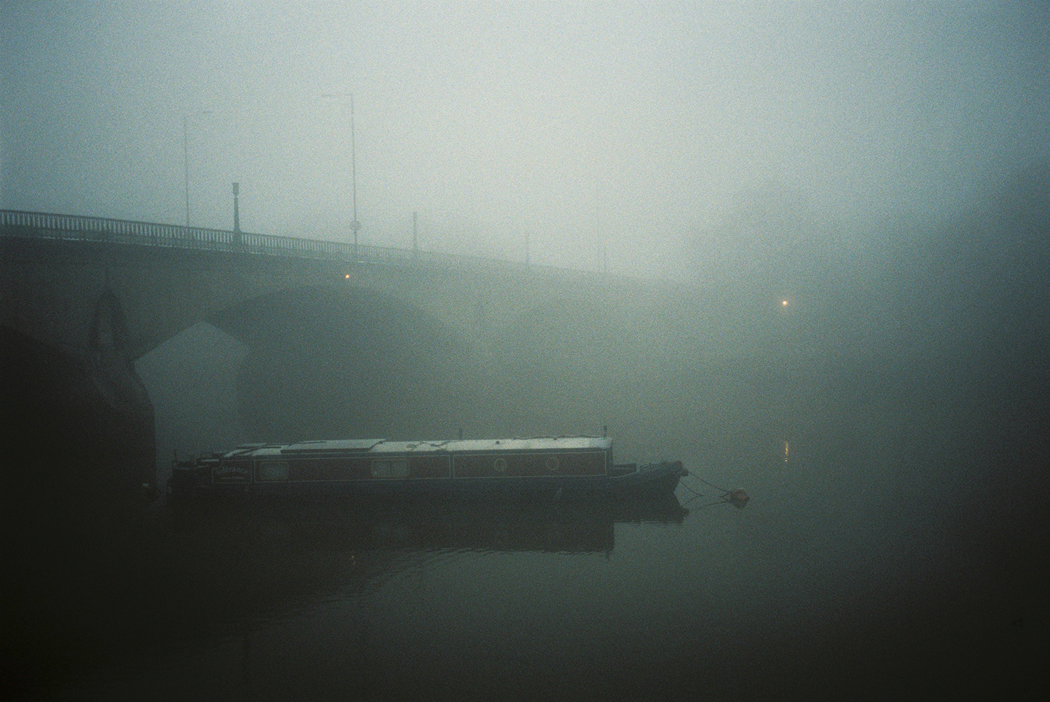 London's Richmond photographed on foggy morning. Taken with a Olympus MjuII camera and Fuji 400H film. By Dmitry Serostanov.