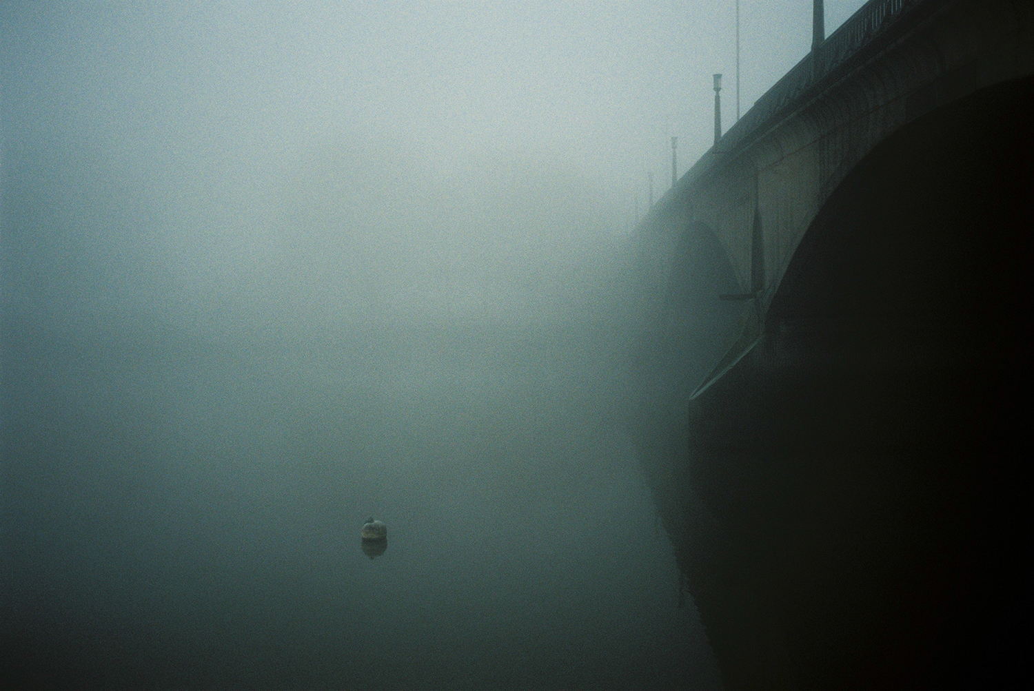  London's Richmond photographed on foggy morning. Taken with a Olympus MjuII camera and Fuji 400H film. By Dmitry Serostanov. 